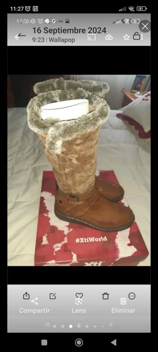 Botas de ante y piel marrón