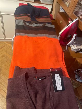Lote 4 jerséis y chaqueta T. XL