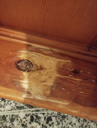 Mueble recibidor madera con espejo