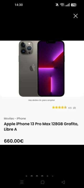 iPhone 13 Pro Max 128GB Grafito
