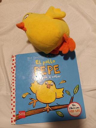 Libro el pollo pepe con peluche
