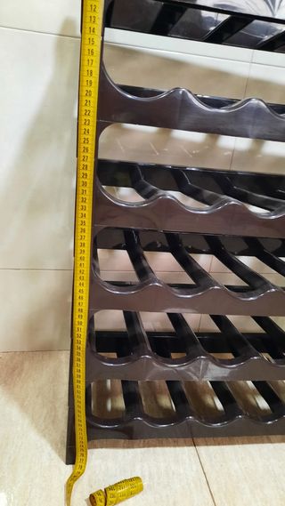 Botellero de plástico marrón 6 alturas