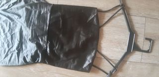 Vestido satinado negro talla M