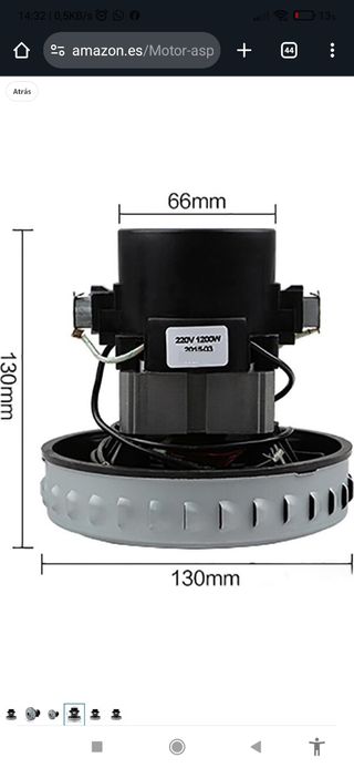 Motor Aspiradora 1200W 220V