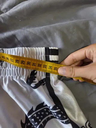 Pantalones MMA/Boxeo Blancos con Dragones