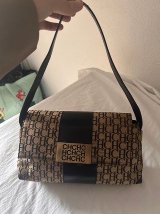 Bolso Carolina Herrera CH Beige Marrón