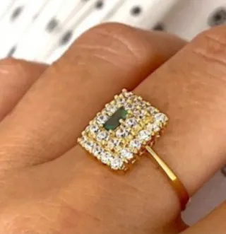 Anillo Tresor Oro 18Kts Esmeralda