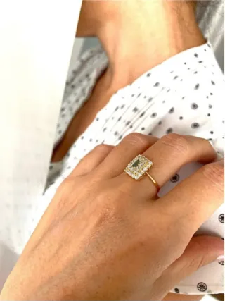 Anillo Tresor Oro 18Kts Esmeralda