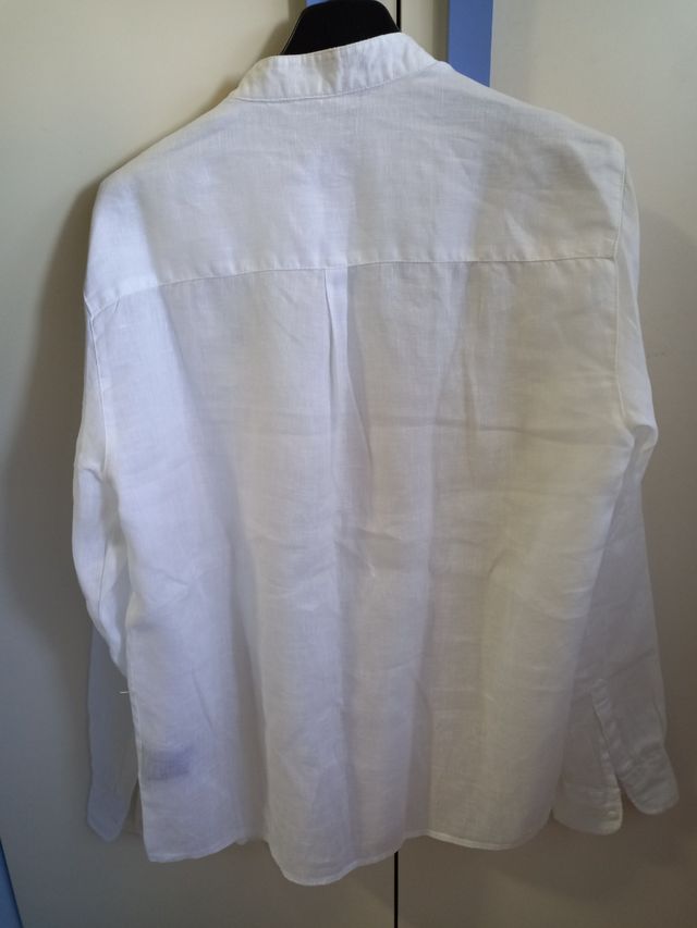 Camicia Trussardi Junior Lino Bianca 16 Anni