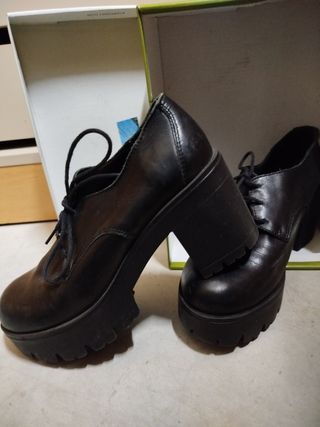 Botines negros plataforma