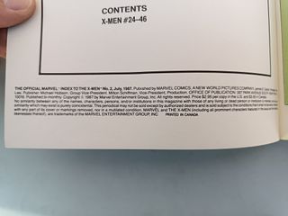 The Official MARVEL INDEX To The X-MEN #1,2 (1987)