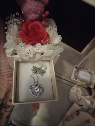 Colgante Corazón Plata con Circonitas