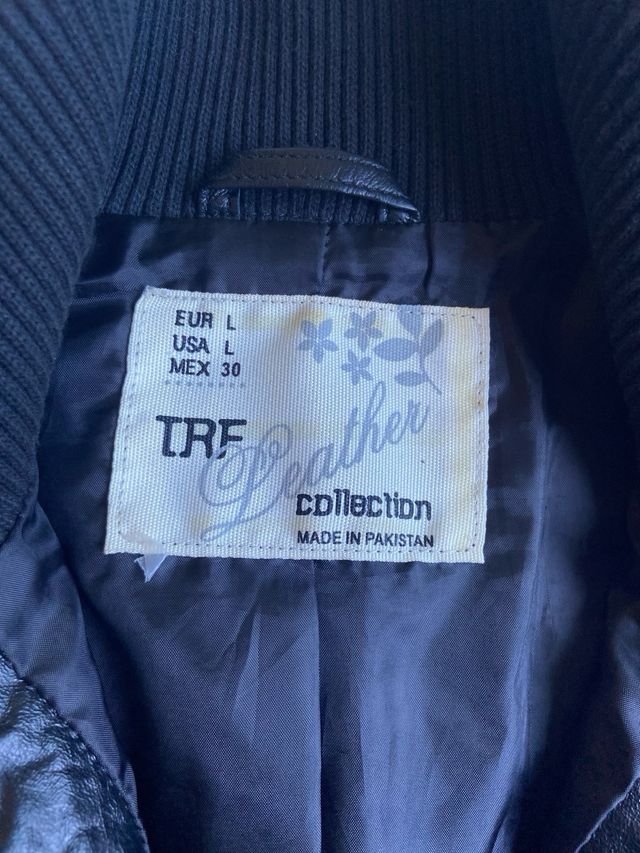 Cazadora negra  Zara Leather Collection