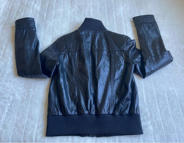 Cazadora negra  Zara Leather Collection