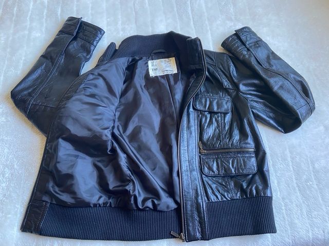 Cazadora negra  Zara Leather Collection