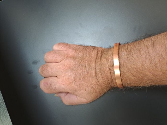 Pulsera cobre magnética lisa nueva