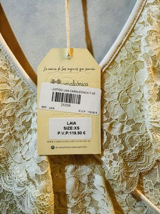 Nuevo + etiqueta . Vestido encaje blanco marfil 
