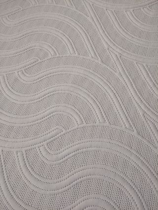 Scampolo stoffa bianco motivo geometrico