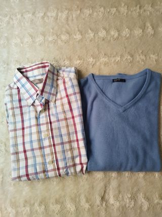 4 Prendas Talla L (Azul, Multicolor, Rojo)