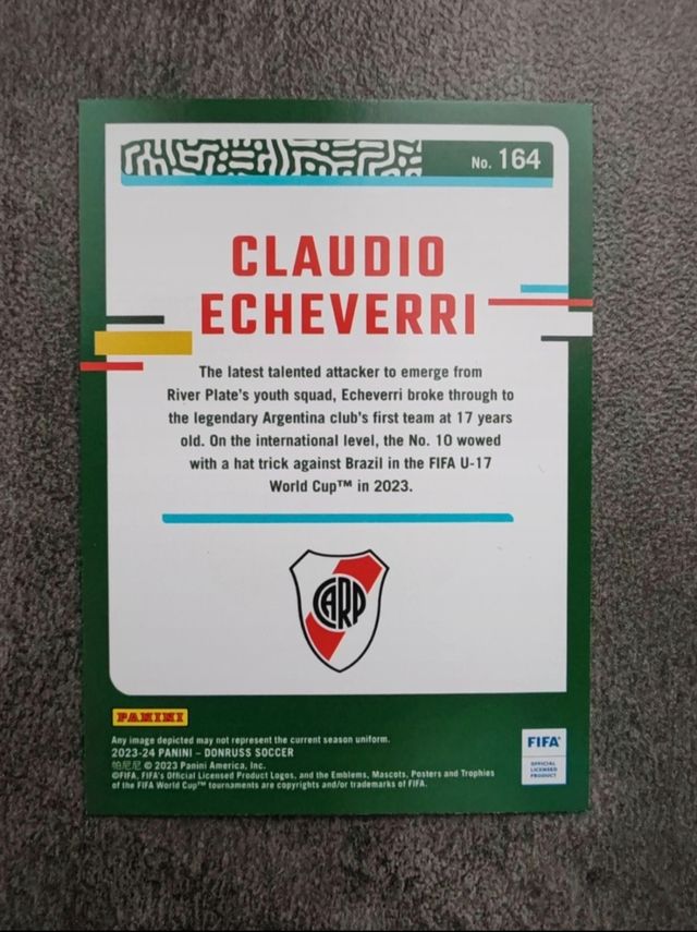 Claudio Echeverri Panini Donruss RC