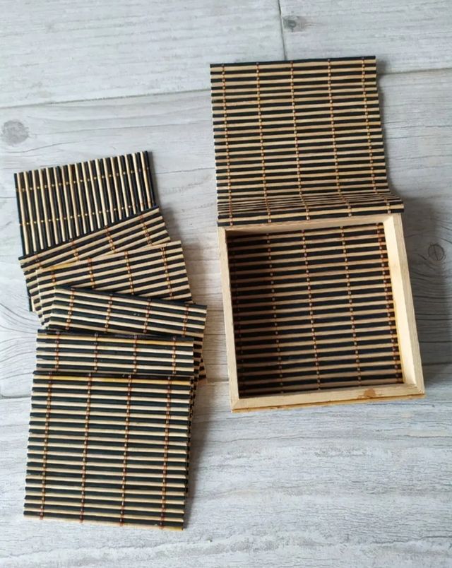 6 Posavasos Bambú