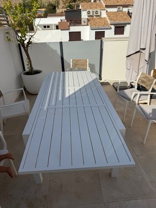 Mesa de jardín extensible 180-240x100 cm