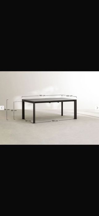 Mesa de jardín extensible 180-240x100 cm