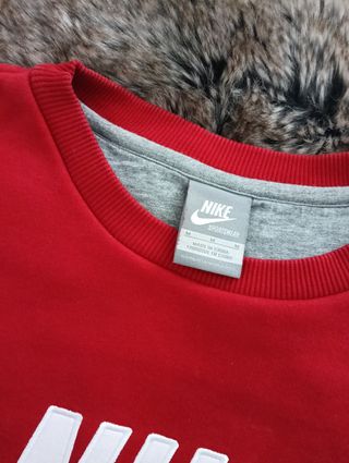 Sudadera Nike Roja Logo Grande