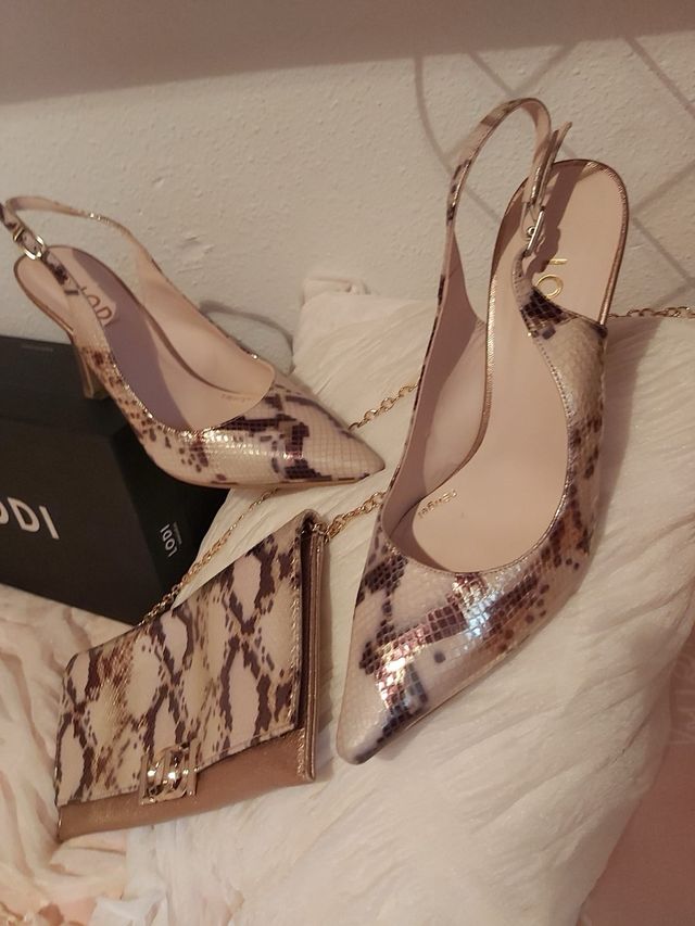 Conjunto Lodi: Zapatos y Bolso Serpiente