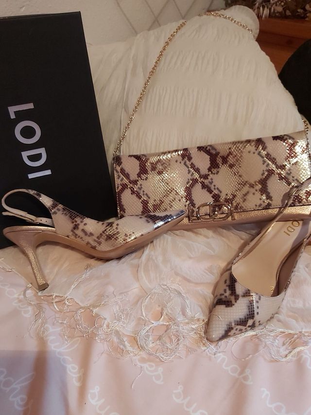 Conjunto Lodi: Zapatos y Bolso Serpiente