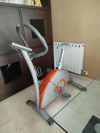 Bicicleta Estática Gris y Naranja