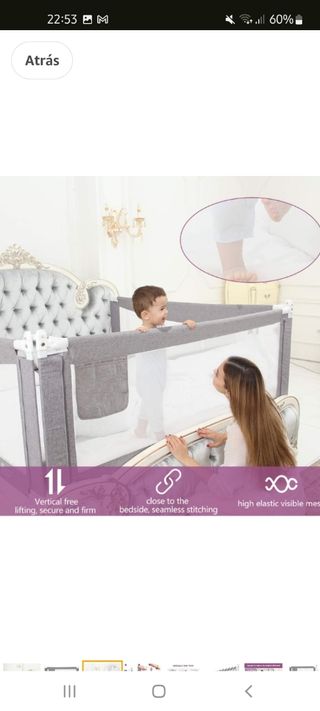 Barrera de Cama Bebé 180cm