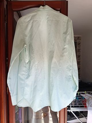 Camisa hombre verde agua vintage