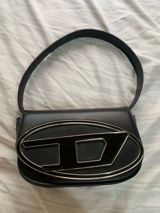Bolso Diesel Negro Logo Ovalado