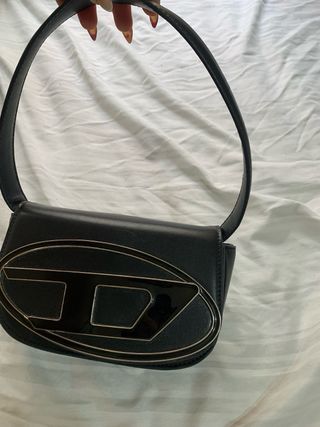 Bolso Diesel Negro Logo Ovalado