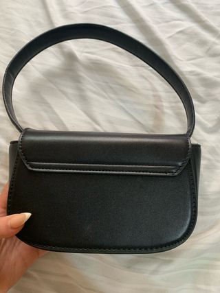 Bolso Diesel Negro Logo Ovalado