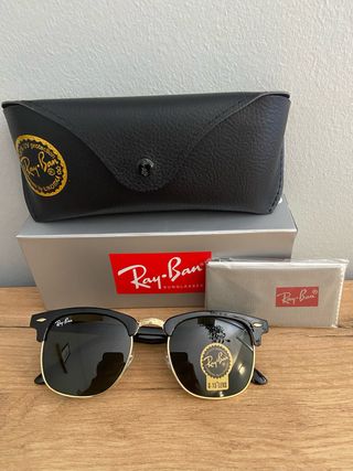 GAFAS DE SOL CLUBMASTER NEGRAS Y DORADAS