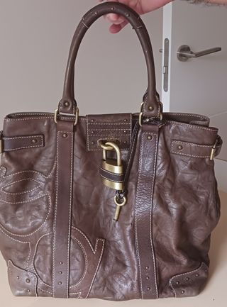Bolso Purificación García Marrón Auténtico
