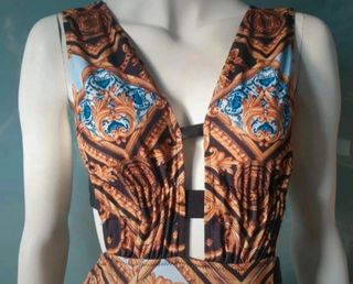 Costume intero F**k oro e marrone