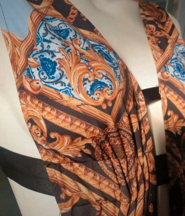 Costume intero F**k oro e marrone