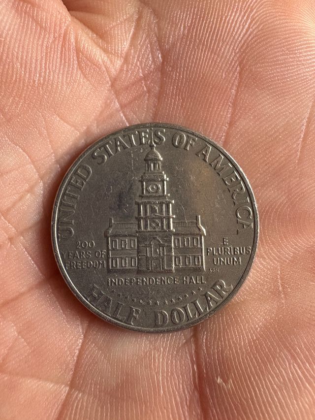 Medio dólar EE. UU. Independence Hall kennedy
