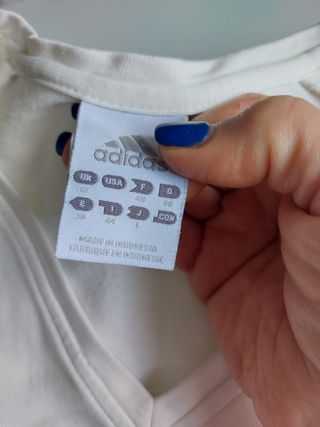 Maglietta sportiva Adidas bianca taglia s