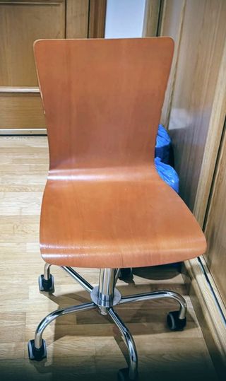 Silla de escritorio madera y metal