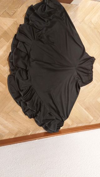Falda flamenca negra talla 8 niña
