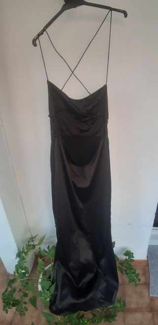 Vestido largo satinado L