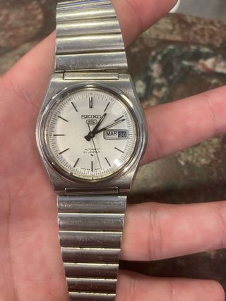 Orologio Seiko Automatico Argento Bianco