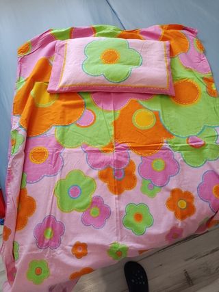 Funda nórdica cuna bebé flores