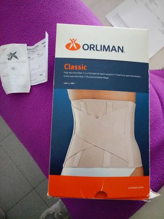Faja Lumbar Orliman Classic Beige Sin Estrenar