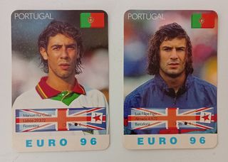 Figuras Euro 96 Portugal Luís Figo e Rui Costa