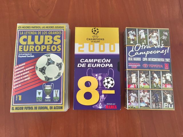 3 VHS de Fútbol
1 nuevo y 2 usados
